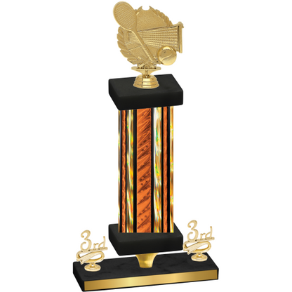 Premium Single Orange Glacier Third Place Tennis Trophy