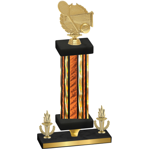 Premium Single Orange Glacier Victory Tennis Trophy