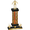 Premium Single Orange Glacier First Place Wrestling Trophy