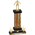 Premium Single Orange Glacier Second Place Wrestling Trophy