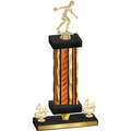 Premium Single Orange Glacier Fourth Place Bowling Trophy