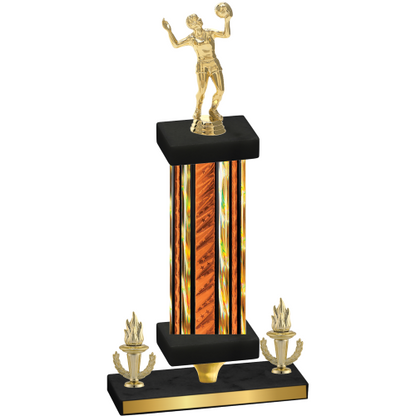 Premium Single Orange Glacier Victory Volleyball Trophy