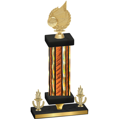 Premium Single Orange Glacier Victory Volleyball Trophy