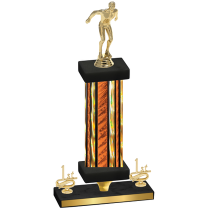 Premium Single Orange Glacier First Place Swimming Trophy