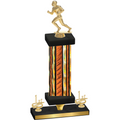 Premium Single Orange Glacier First Place Football Trophy