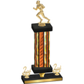 Premium Single Orange Glacier Second Place Football Trophy