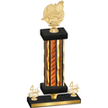 Premium Single Orange Glacier Fourth Place Swimming Trophy