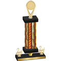 Premium Single Orange Glacier Second Place Insert Trophy