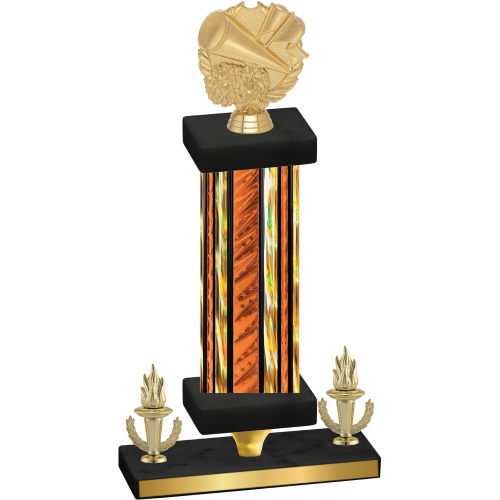 Premium Single Orange Glacier Victory Cheerleading Trophy