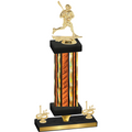 Premium Single Orange Glacier First Place Lacrosse Trophy