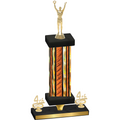 Premium Single Orange Glacier Fourth Place Victory Trophy