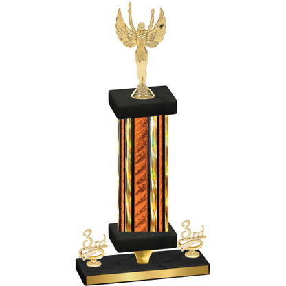 Premium Single Orange Glacier Third Place Victory Trophy