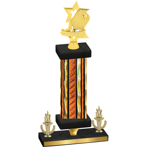 Premium Single Orange Glacier Victory Pickleball Trophy