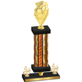 Premium Single Orange Glacier Fourth Place Pickleball Trophy