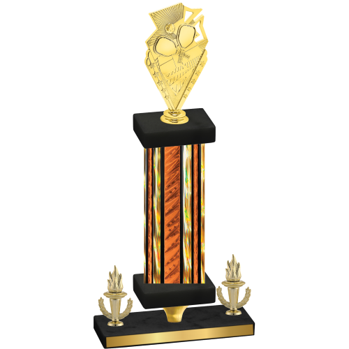 Premium Single Orange Glacier Victory Pickleball Trophy