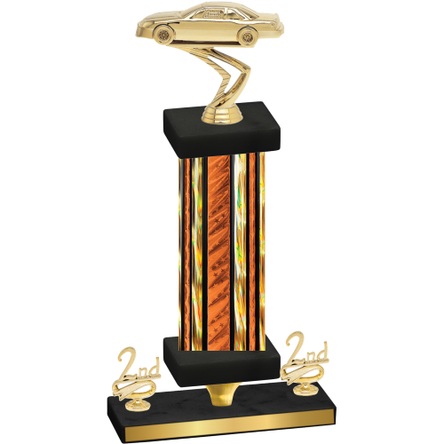 Premium Single Orange Glacier Second Place Cars Trophy