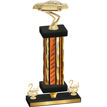 Premium Single Orange Glacier Second Place Cars Trophy