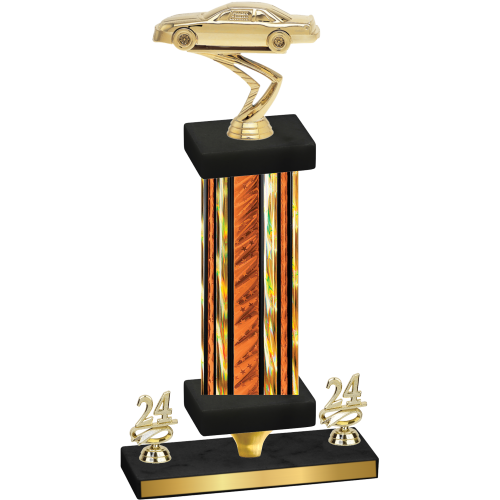 Premium Single Orange Glacier Year Cars Trophy