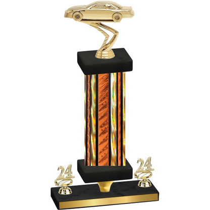 Premium Single Orange Glacier Year Cars Trophy