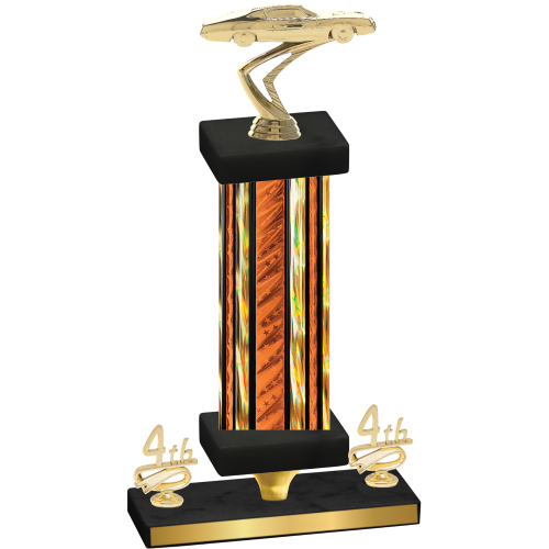 Premium Single Orange Glacier Fourth Place Cars Trophy