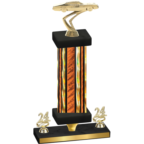 Premium Single Orange Glacier Year Cars Trophy