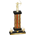 Premium Single Orange Glacier First Place Archery Trophy