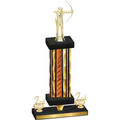 Premium Single Orange Glacier Second Place Archery Trophy