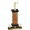 Premium Single Orange Glacier Fourth Place Archery Trophy