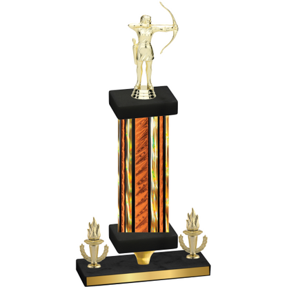 Premium Single Orange Glacier Victory Archery Trophy