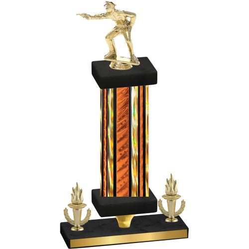 Premium Single Orange Glacier Victory Shooter Trophy