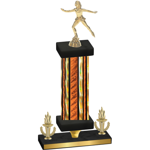 Premium Single Orange Glacier Victory Skater Trophy