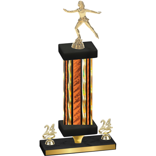 Premium Single Orange Glacier Year Skater Trophy