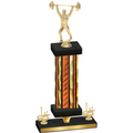 Premium Single Orange Glacier First Place Weights Trophy