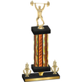 Premium Single Orange Glacier Victory Weights Trophy