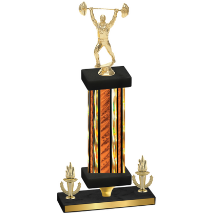 Premium Single Orange Glacier Victory Weights Trophy