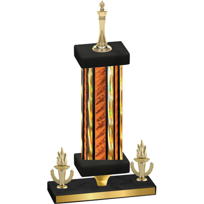 Premium Single Orange Glacier Victory Chess Trophy