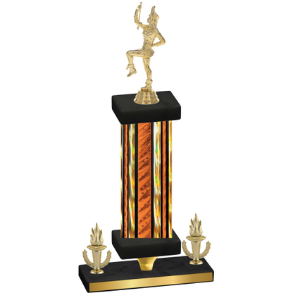 Premium Single Orange Glacier Victory Majorette Trophy