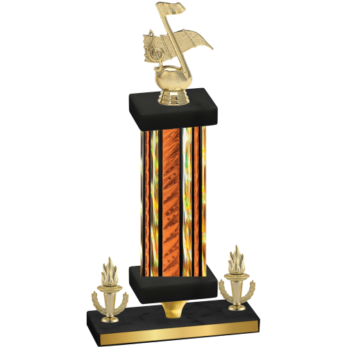 Premium Single Orange Glacier Victory Music Trophy