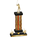 Premium Single Orange Glacier First Place Golf Trophy