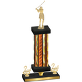 Premium Single Orange Glacier Second Place Golf Trophy