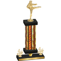Premium Single Orange Glacier Fourth Place Karate Trophy