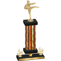 Premium Single Orange Glacier Fourth Place Karate Trophy