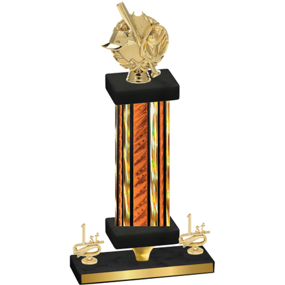 Premium Single Orange Glacier First Place Baseball Trophy