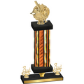 Premium Single Orange Glacier Third Place Baseball Trophy