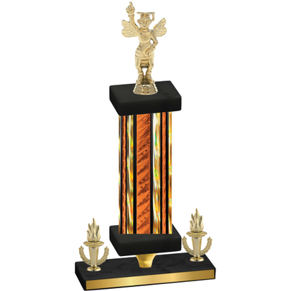 Premium Single Orange Glacier Victory Academics Trophy