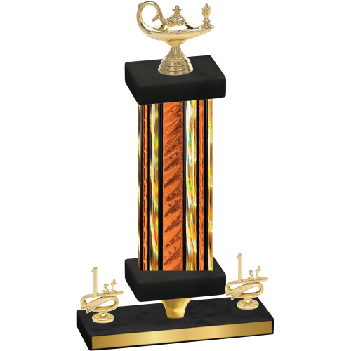 Premium Single Orange Glacier First Place Academics Trophy