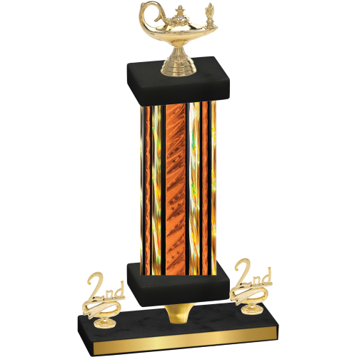 Premium Single Orange Glacier Second Place Academics Trophy