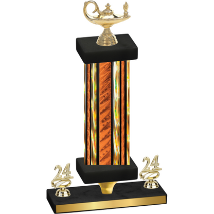 Premium Single Orange Glacier Year Academics Trophy