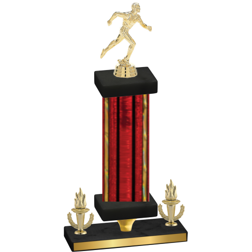 Premium Single Red Glacier Victory Running Trophy