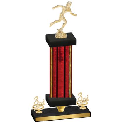 Premium Single Red Glacier Third Place Running Trophy